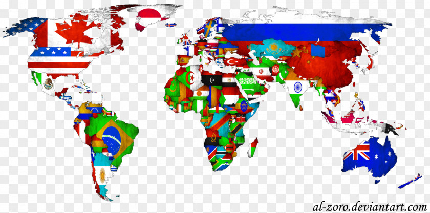 Globe World Map Flag PNG