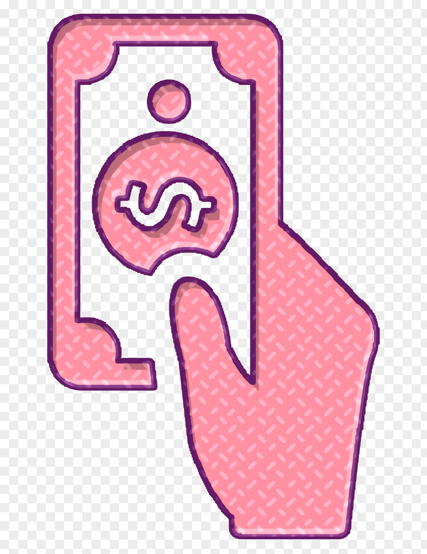 Pink Money Icon Payment Method Business Finances Set PNG