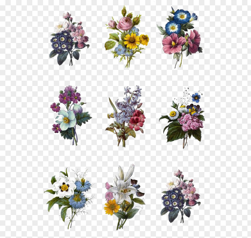 Vintage Bouquet Floral Design Flower Nosegay PNG