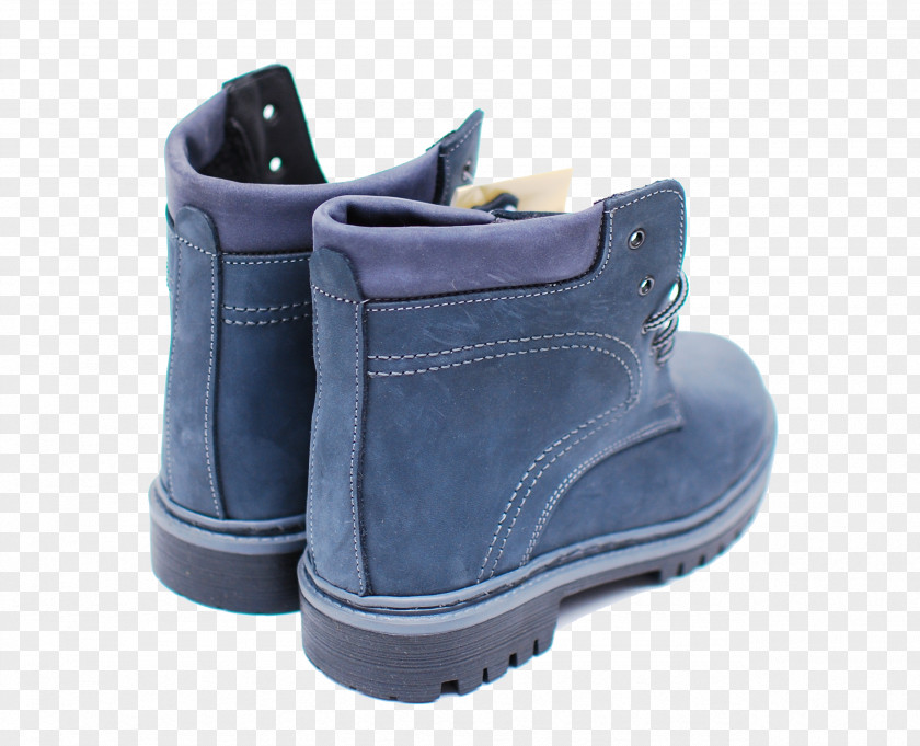 Blue Energy Snow Boot Suede Shoe Walking PNG