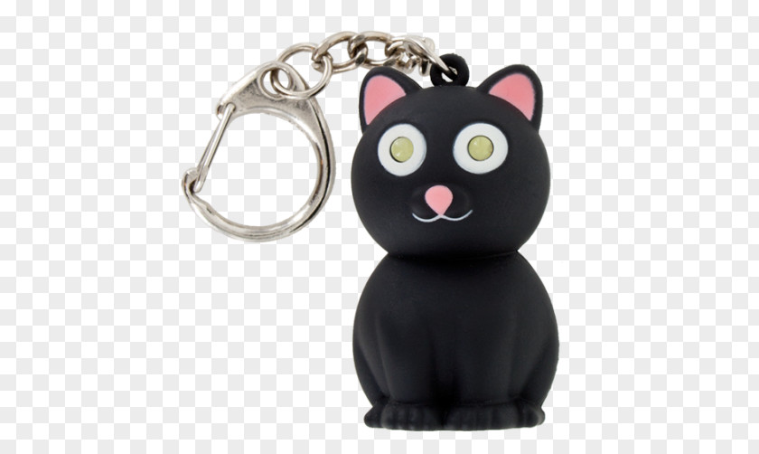Cat Key Chains Keyring Black Clothing Accessories PNG