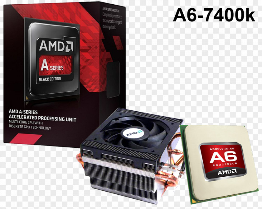 Computer Central Processing Unit AMD Accelerated Socket FM2 Advanced Micro Devices A Series A6-7400K PNG