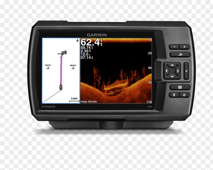 Fish Finders Garmin Fishfinder Striker 7sv 010-01809-00 Ltd. Dv 010 GT20-TM Transom Mount PNG