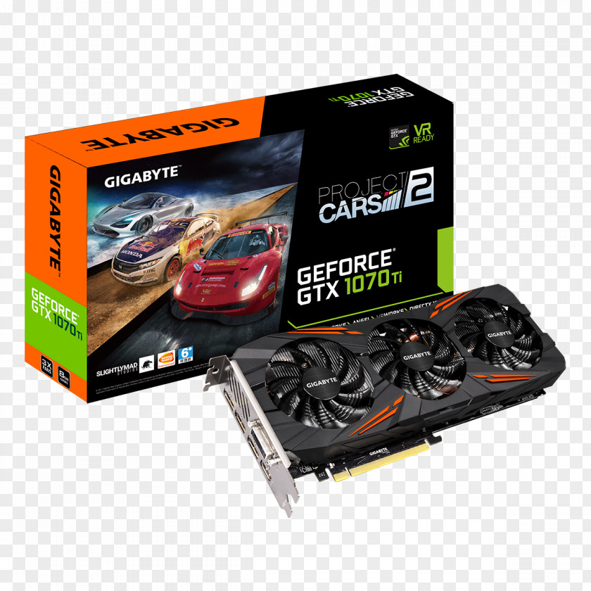 Graphics Cards & Video Adapters Gigabyte Nvidia Geforce Gtx 1070 Ti Gaming 8g GDDR5 SDRAM PNG