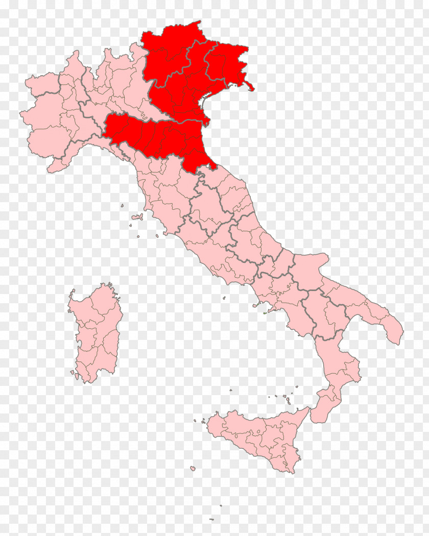 Italy Regions Of Italian General Election, 2018 1963 Map PNG