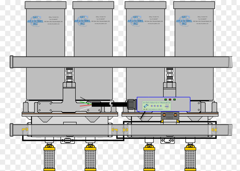 The Purge Air Dryer Compressed Engineering System PNG