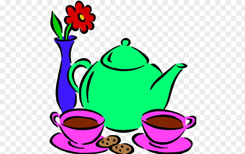 Tea Time Party Teapot Clip Art PNG