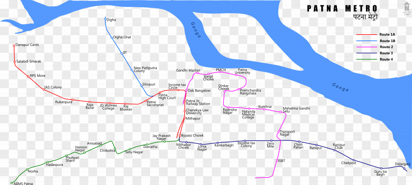 Train Patna Metro Rapid Transit Map PNG