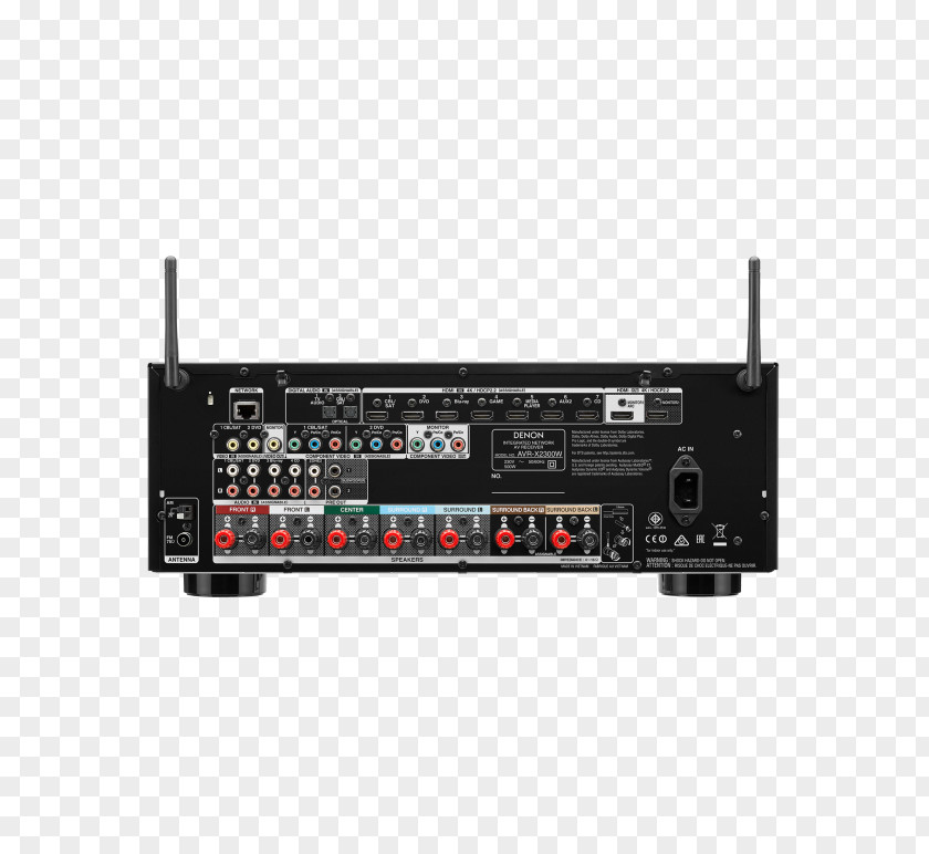 AV Receiver Denon AVR-X2300W AVR X2400H Audio PNG