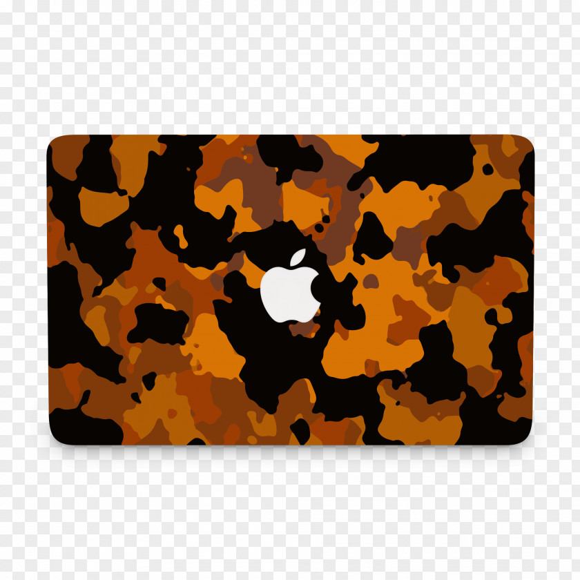 Oranje Camouflage Rectangle PNG