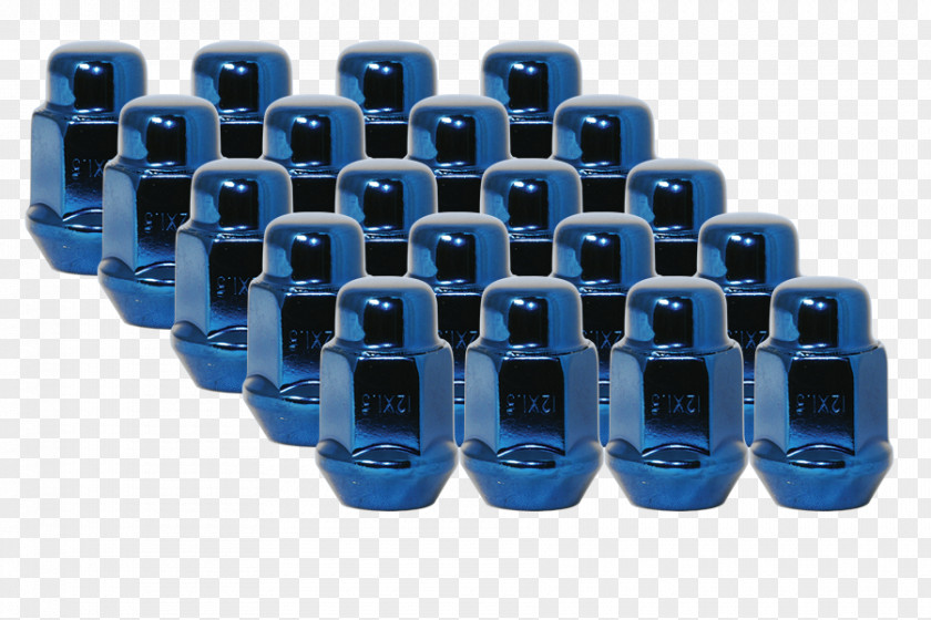 Lug Nut Cobalt Blue Plastic PNG