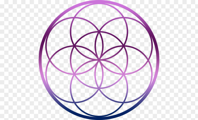 Overlapping Circles Grid Sacred Geometry PNG