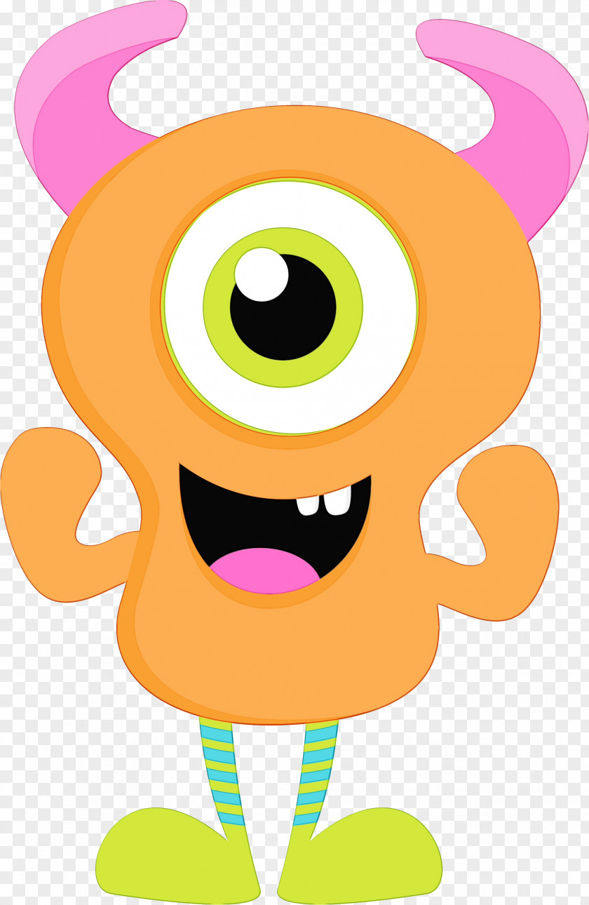 Smile Nose Monster Cartoon PNG