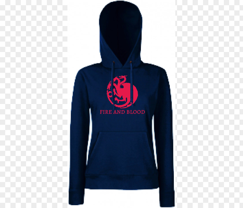 T-shirt Hoodie Bluza Fire And Blood Blue PNG