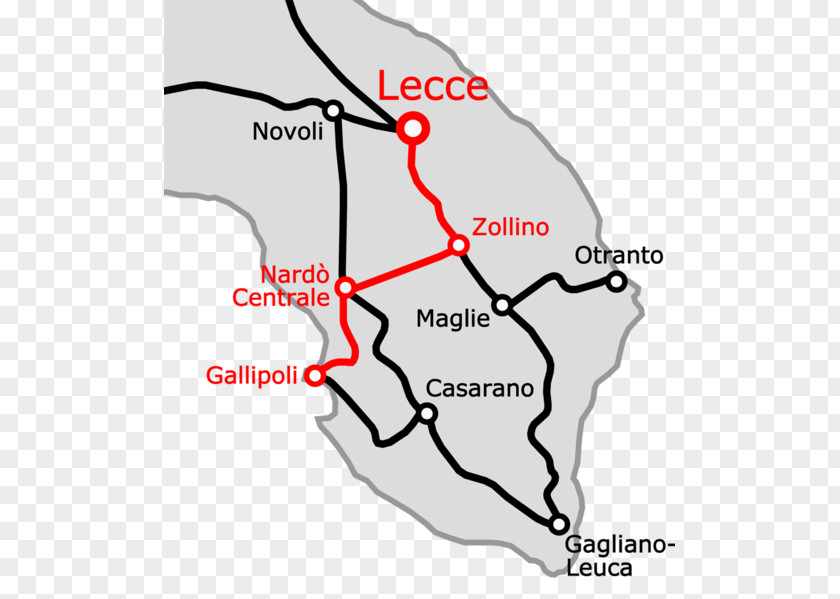Train Novoli-Gagliano Del Capo Railway Maglie–Gagliano Gallipoli, Apulia Gallipoli–Casarano PNG