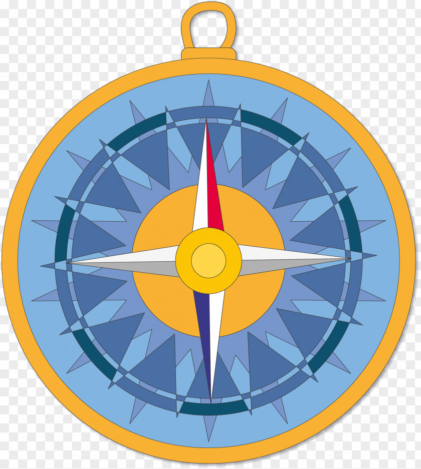 Vector Hand-painted Compass Cartoon Drawing PNG
