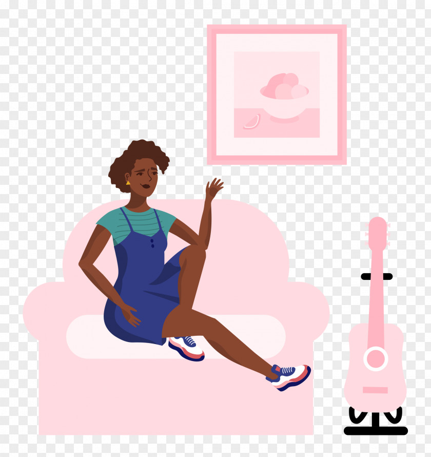 Woman Alone Time PNG
