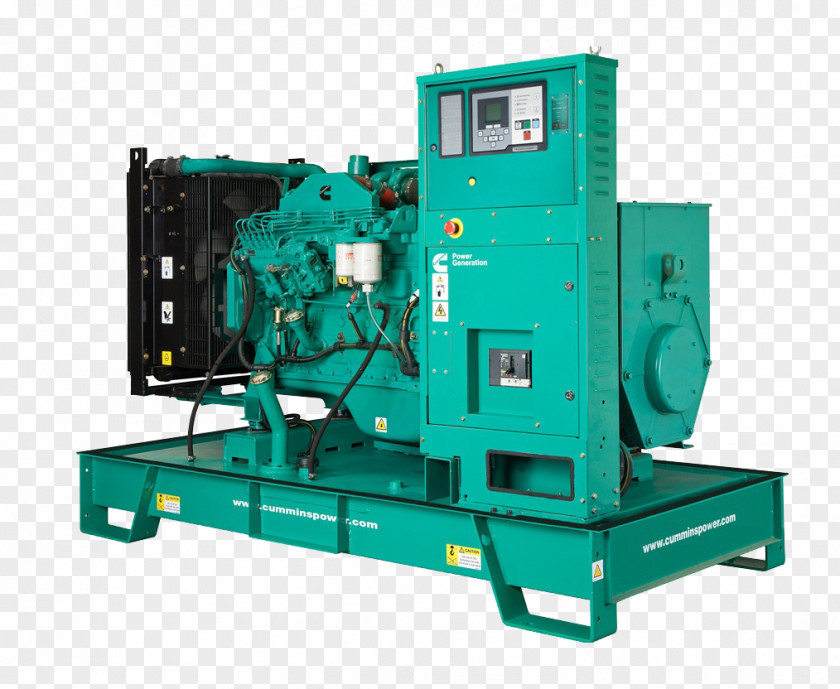 Engine Electric Generator Diesel Cummins Power Generation Station PNG