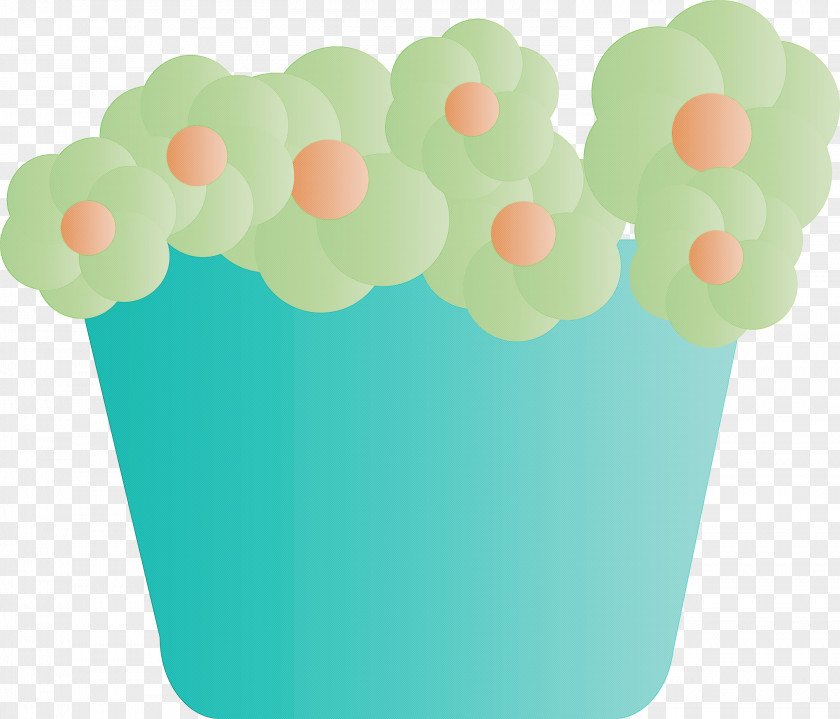 Flowerpot Green Baking Cup PNG