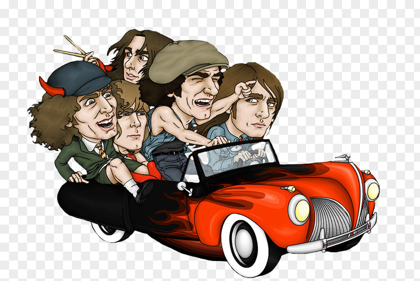 AC/DC Caricature Rock Music And Roll PNG music and roll, others clipart PNG