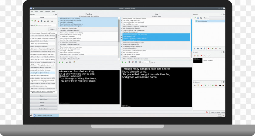 Computer Program OpenLP Software Presentation PNG