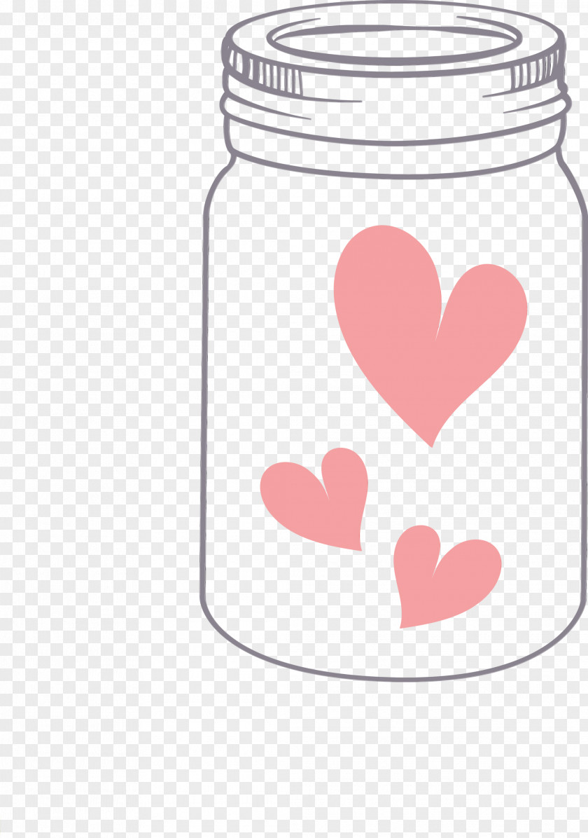 Mason Jar Heart Font M-095 PNG