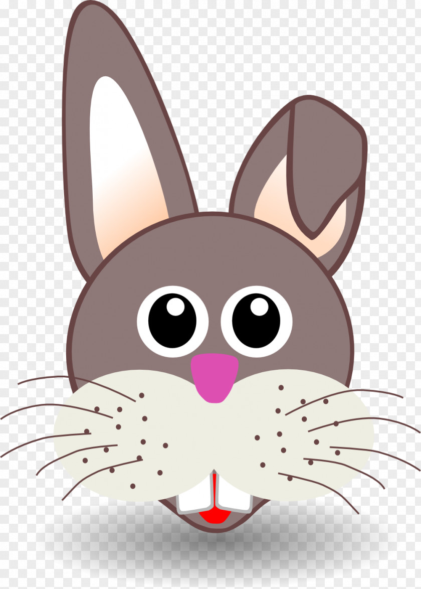 Rabbit Easter Bunny Hare Face Clip Art PNG