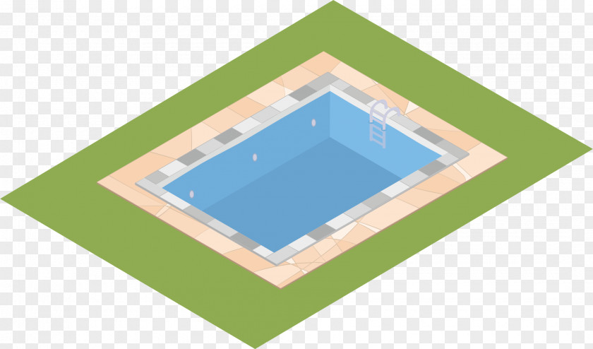 Swimming Pool Flat Design PNG