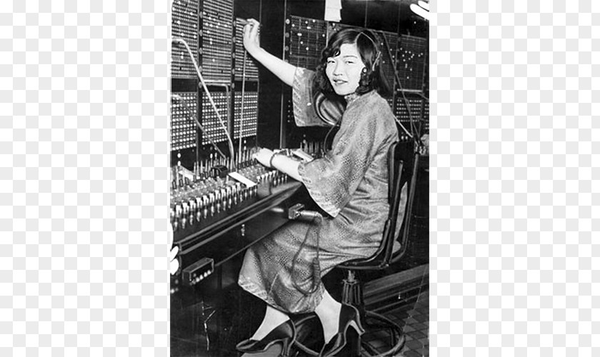Telephone Operator Old Chinese Exchange Switchboard Telecommunication PNG