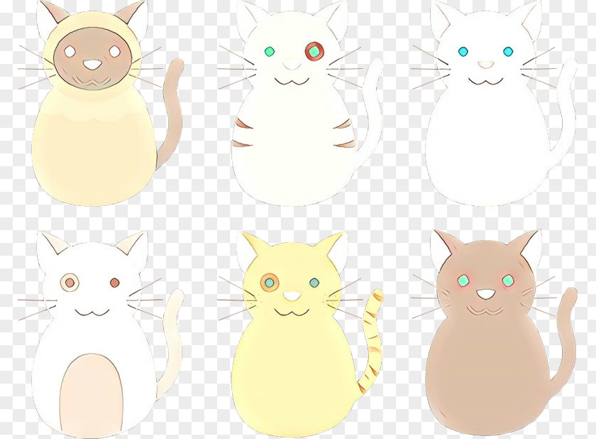 Cat White Small To Medium-sized Cats Whiskers Yellow PNG