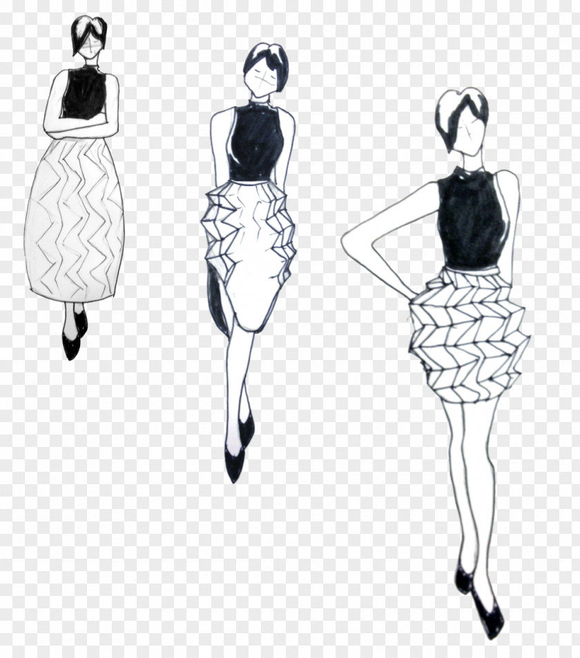 Design Fashion Illustration Drawing Clothing Sketch PNG