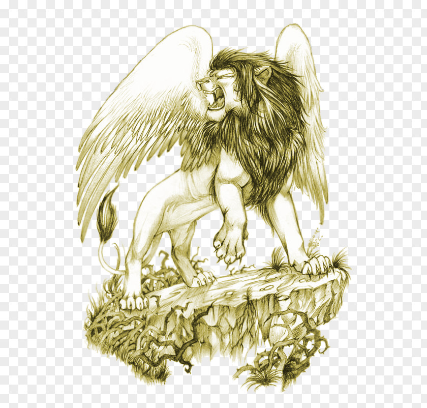 Lion Winged Drawing Tattoo Artist PNG