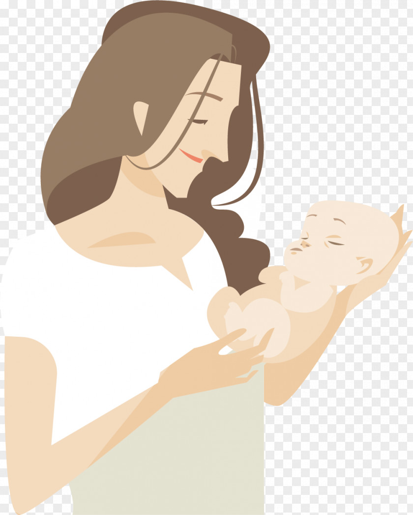 Mother Has Children Infant Illustration PNG