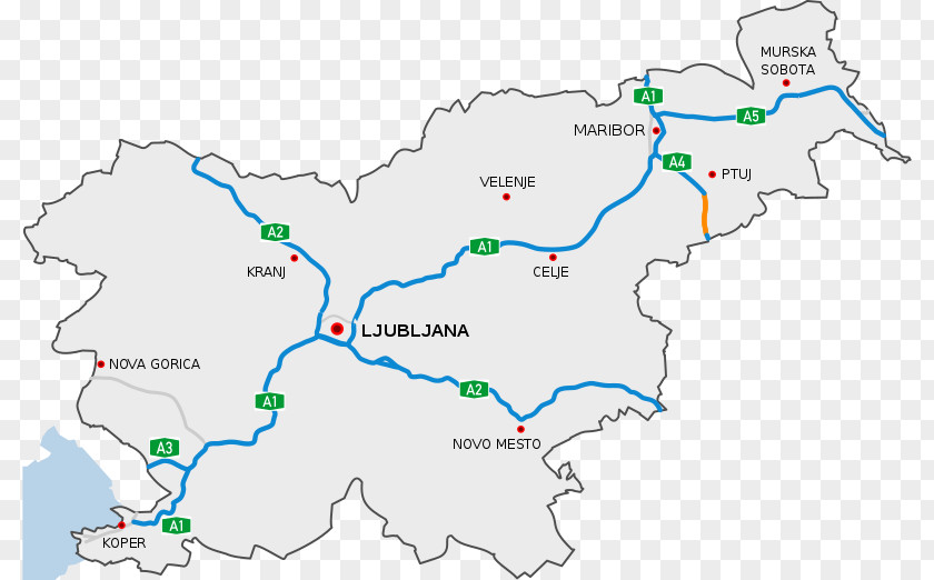 Opened Vector Ljubljana Maribor Pince Controlled-access Highway Autostrade In Slovenia PNG