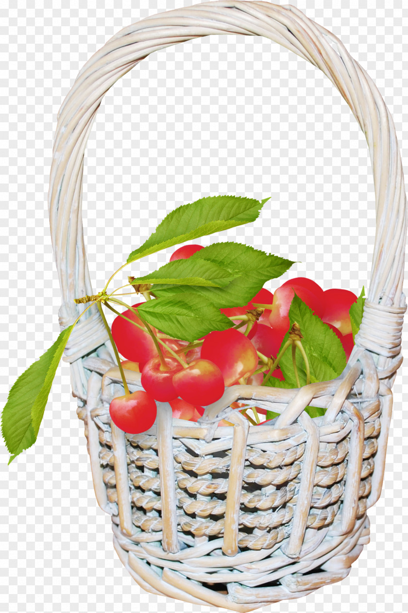 Cherry Fruit Basket PNG