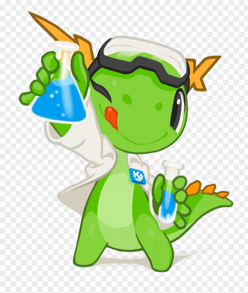 Scientist Akademy KDE Education Project Konqi Marble PNG