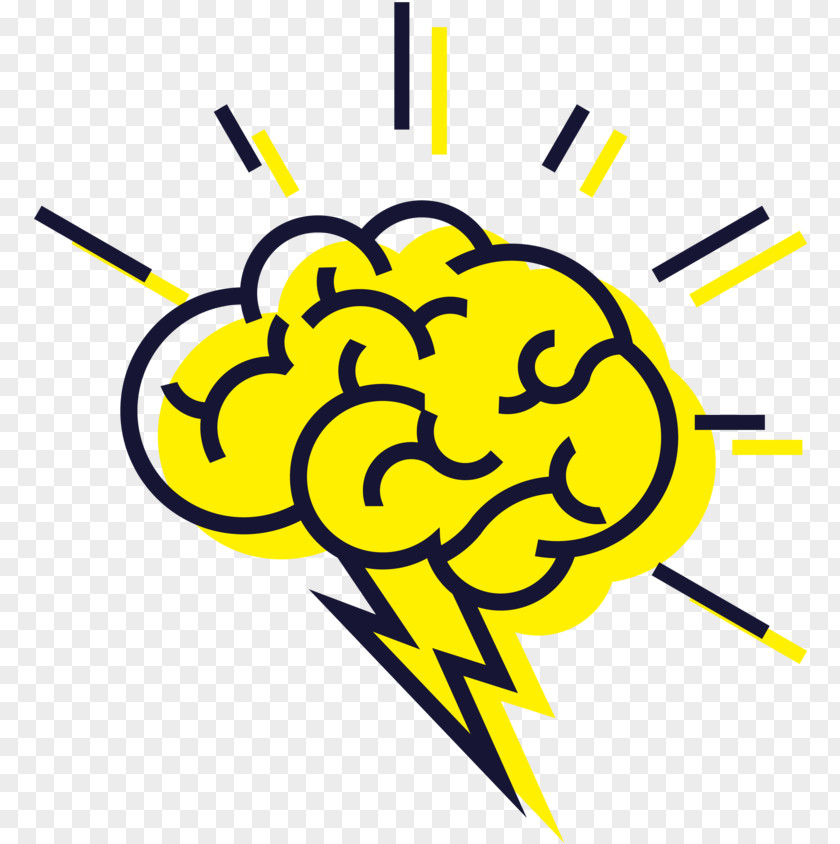 Yellow Research Brain PNG