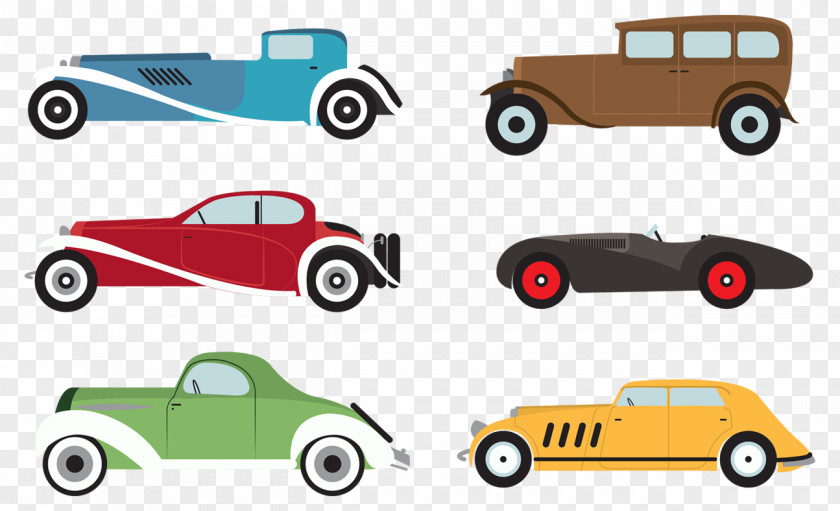 Classic Car Vector Color Automotive Design PNG