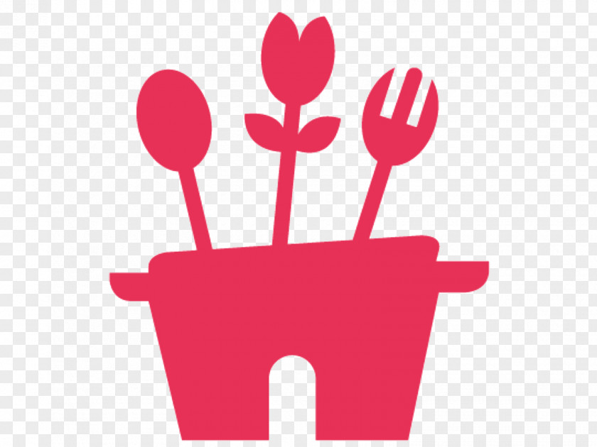 Fork Flower Pink M Logo Clip Art PNG