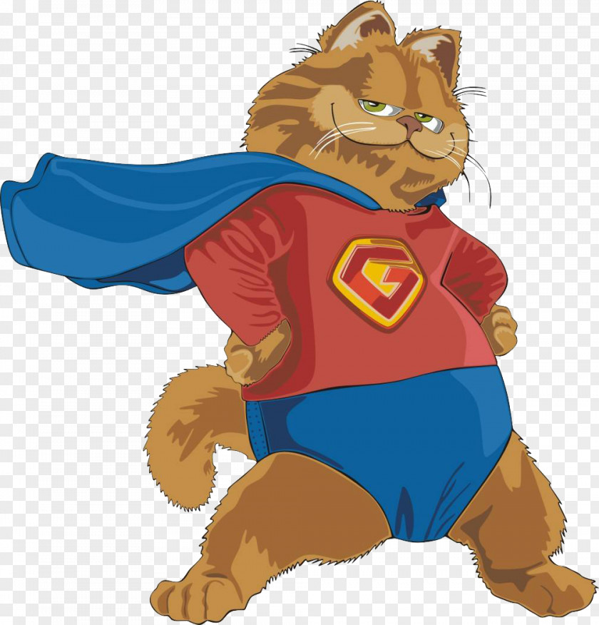 Cartoon Superman Garfield PNG