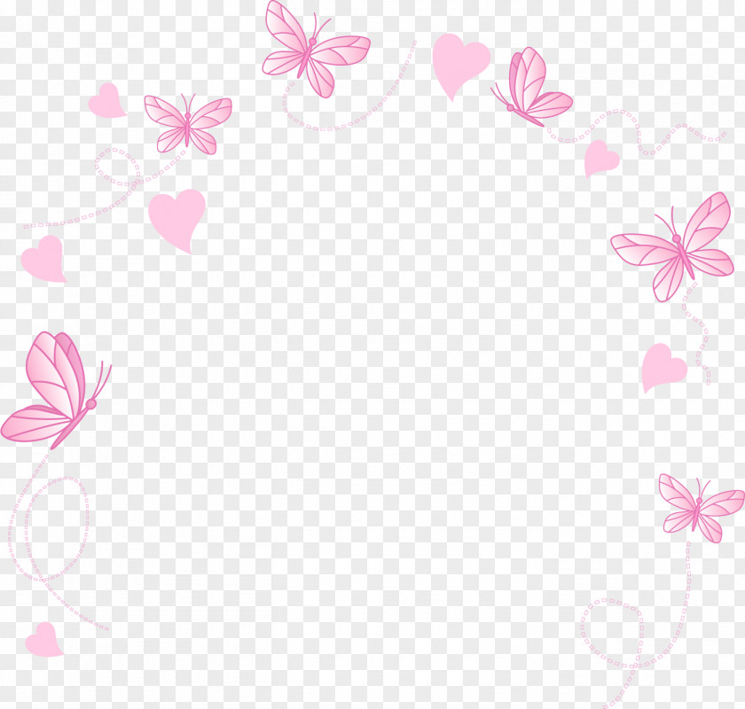 Painted Border Vector Butterfly Clip Art PNG