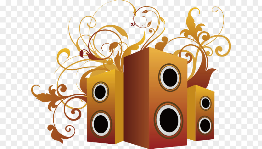 Audio Speakers Vector Pattern Loudspeaker Adobe Illustrator PNG