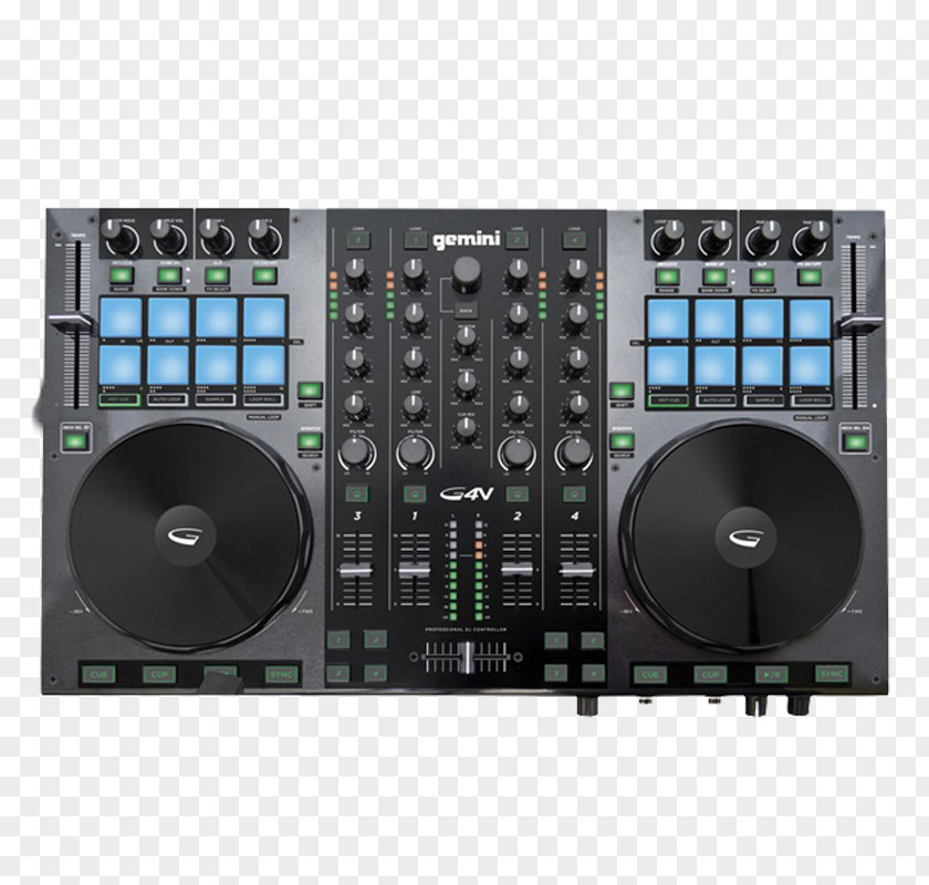 Dj Light DJ Controller Gemini G2V Disc Jockey MIDI Controllers Sound Products PNG