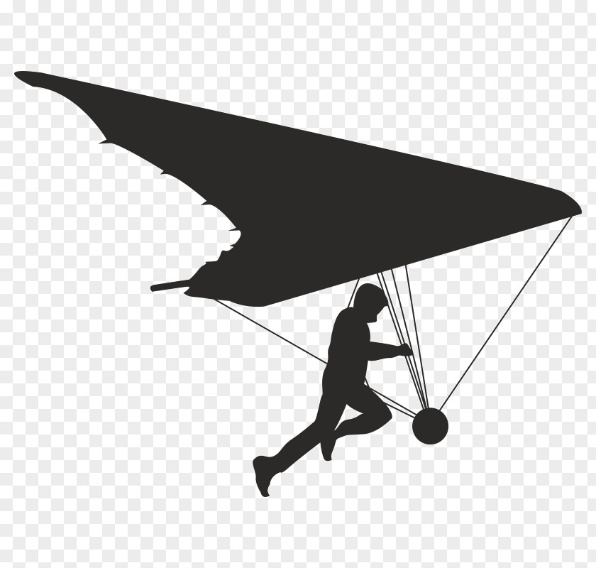 Silhouette Paragliding Glider Vector Graphics Hang Gliding PNG