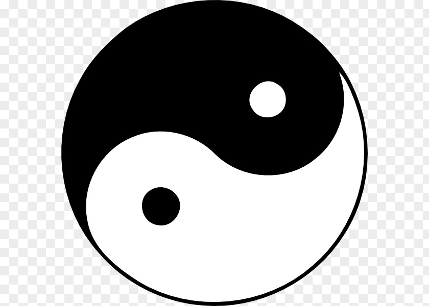 Yin Yang Black And White Hyeong Clip Art PNG