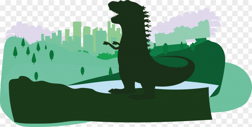 Dinosaur Attack Vector DINOSAURS COUNTER ATTACK 3D Godzilla Euclidean Illustration PNG