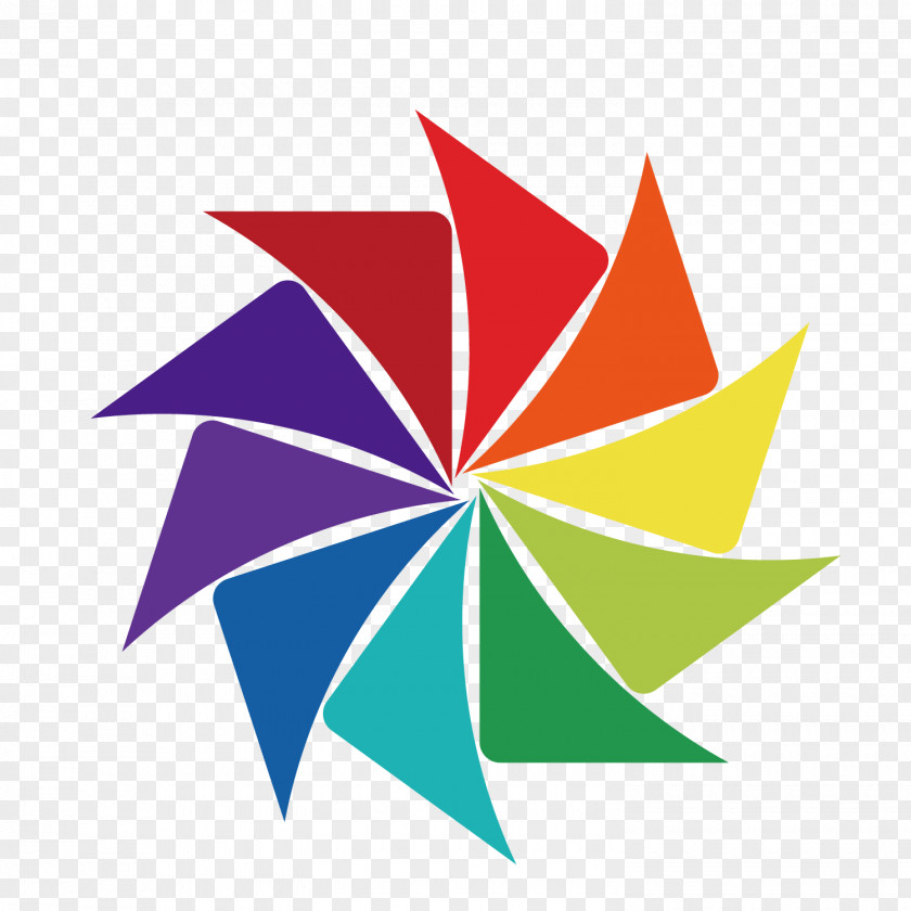 Triangle Rotating Windmill Rotation Logo PNG