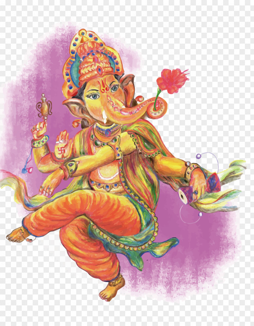Vector Hand-painted India Elephant God Ganesha Ganesh Chaturthi PNG