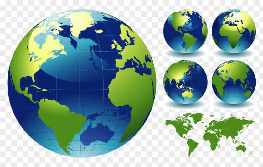 Globe World Map Earth Vector Graphics PNG