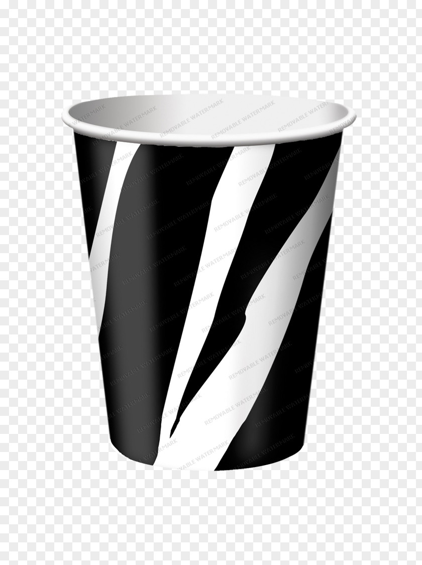 Zebra Themed Paper Party Cup Cloth Napkins PNG